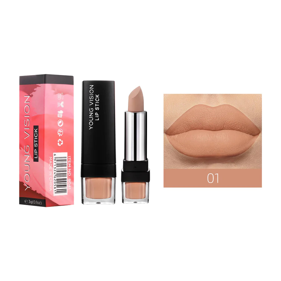 MATTE 12-COLOR SINGLE LIPSTICK NON-STICK CUP LIPSTICK