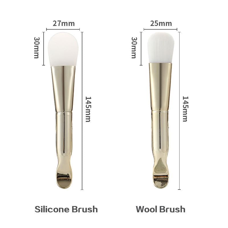 Double Ended With Digging Spoon Facial Mask Brush