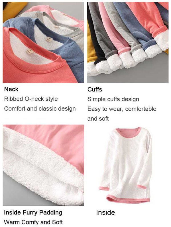 Cat paw Casual Cotton Round Neck Solid Sweatshirt