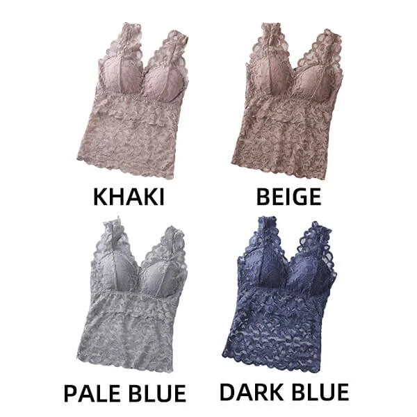 💖Last Day 49% OFF💖Long Lace Beauty Back Undershirt