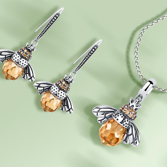 Queen Bee Crystal Drop Earrings