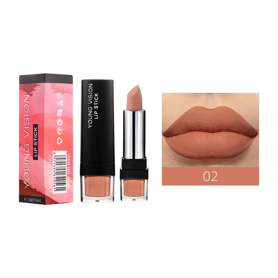 MATTE 12-COLOR SINGLE LIPSTICK NON-STICK CUP LIPSTICK
