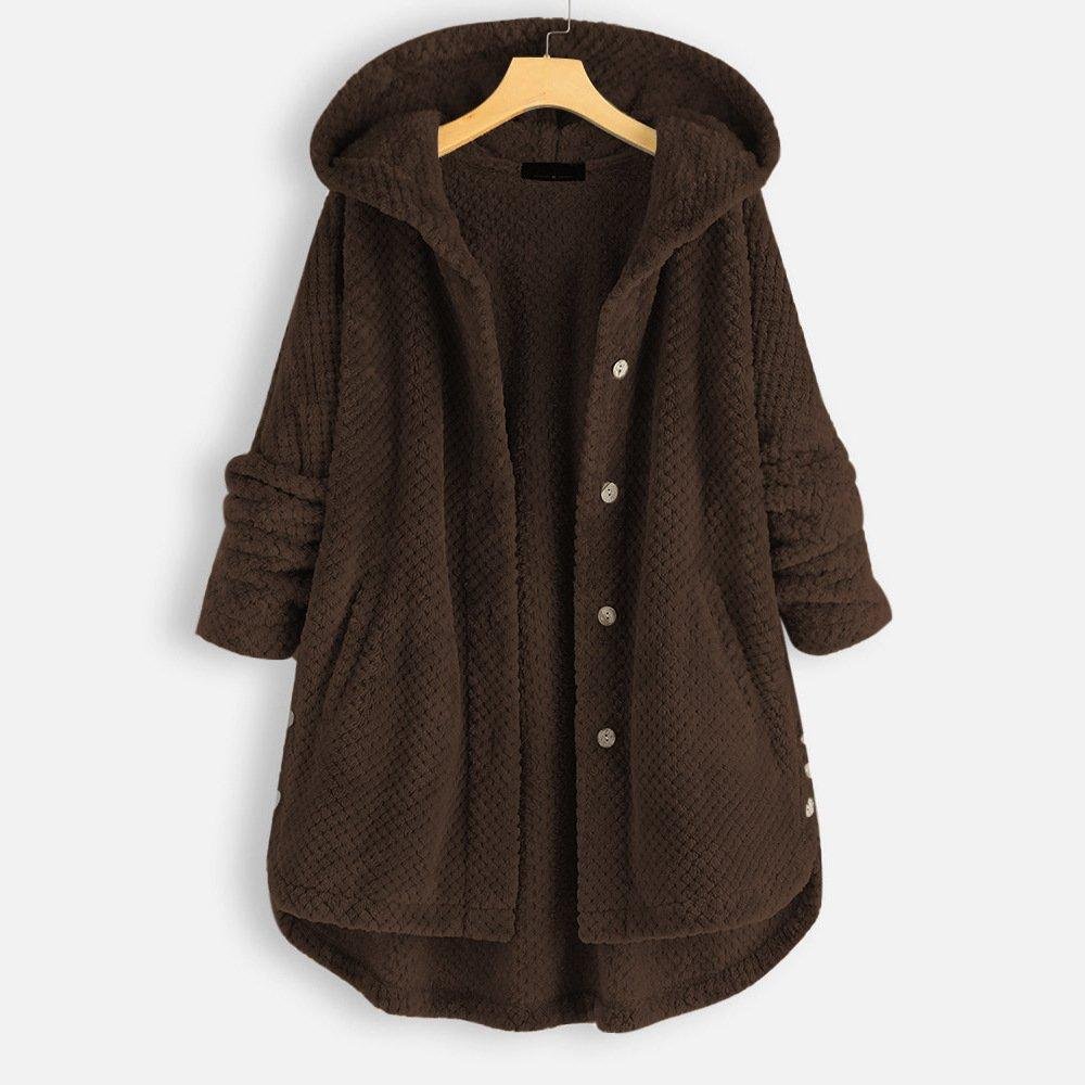 Winter Hooded Double Faced Fleece Sweater Coat