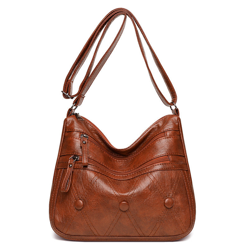 SOFT LEATHER SHOULDER BAG LADIES CROSSBODY MULTIFUNCTIONAL BAG