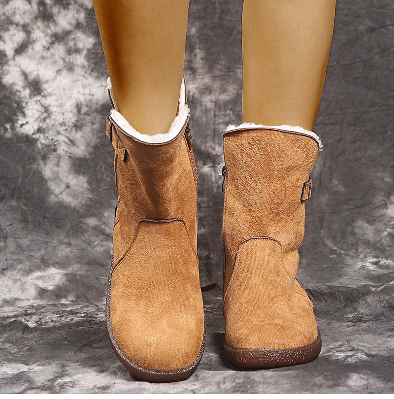 Women Diabetic Walking Snow Boots Warm Short Shoes