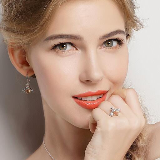 Queen Bee Crystal Drop Earrings