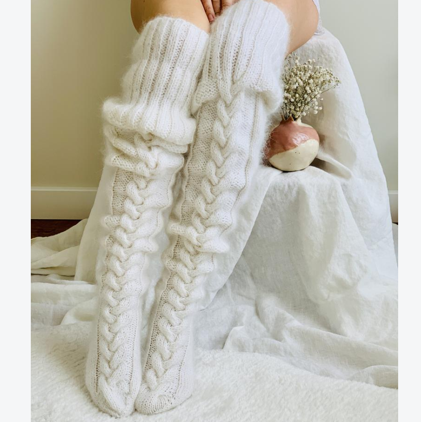 Knitted Thigh High Stockings