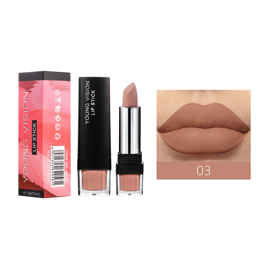 MATTE 12-COLOR SINGLE LIPSTICK NON-STICK CUP LIPSTICK