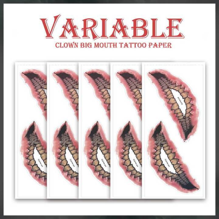 Halloween Prank Makeup Temporary Tattoo