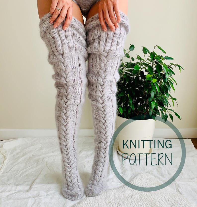 Knitted Thigh High Stockings