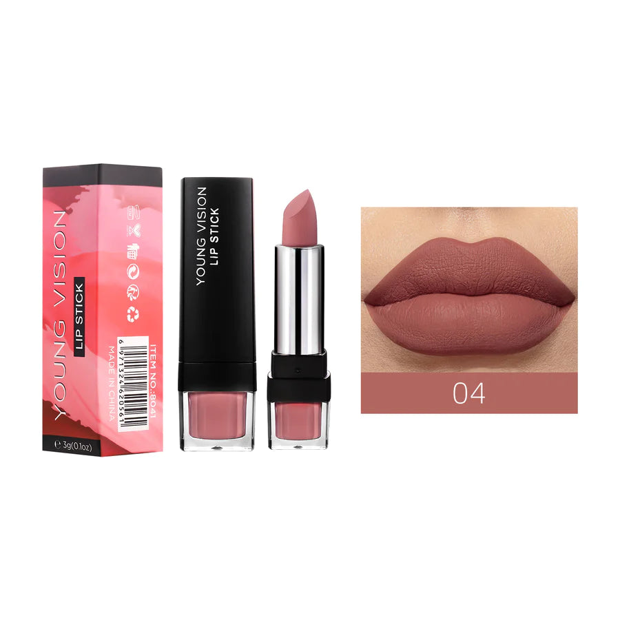 MATTE 12-COLOR SINGLE LIPSTICK NON-STICK CUP LIPSTICK