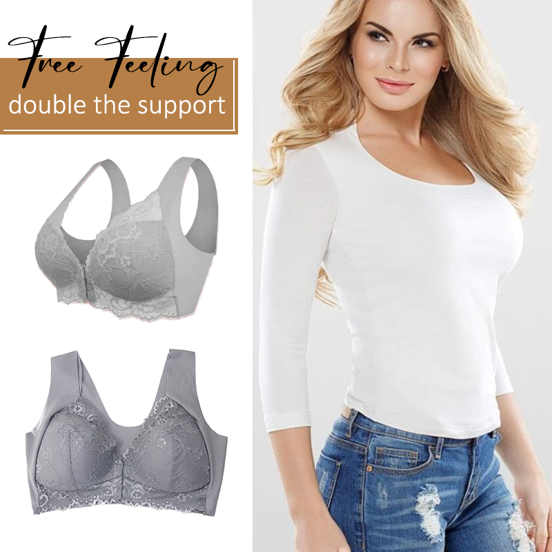💝Mothers Day⏰Front Closure Invisible Lifting Wireless Bra - Plus Size Bra
