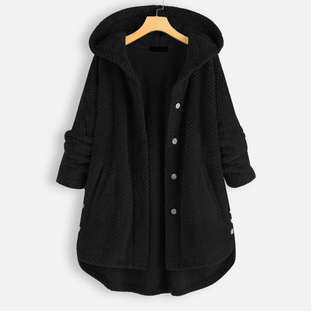 Winter Hooded Double Faced Fleece Sweater Coat