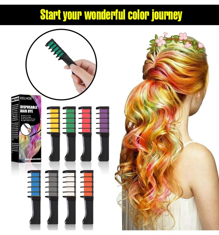 Disposable color hair dye comb