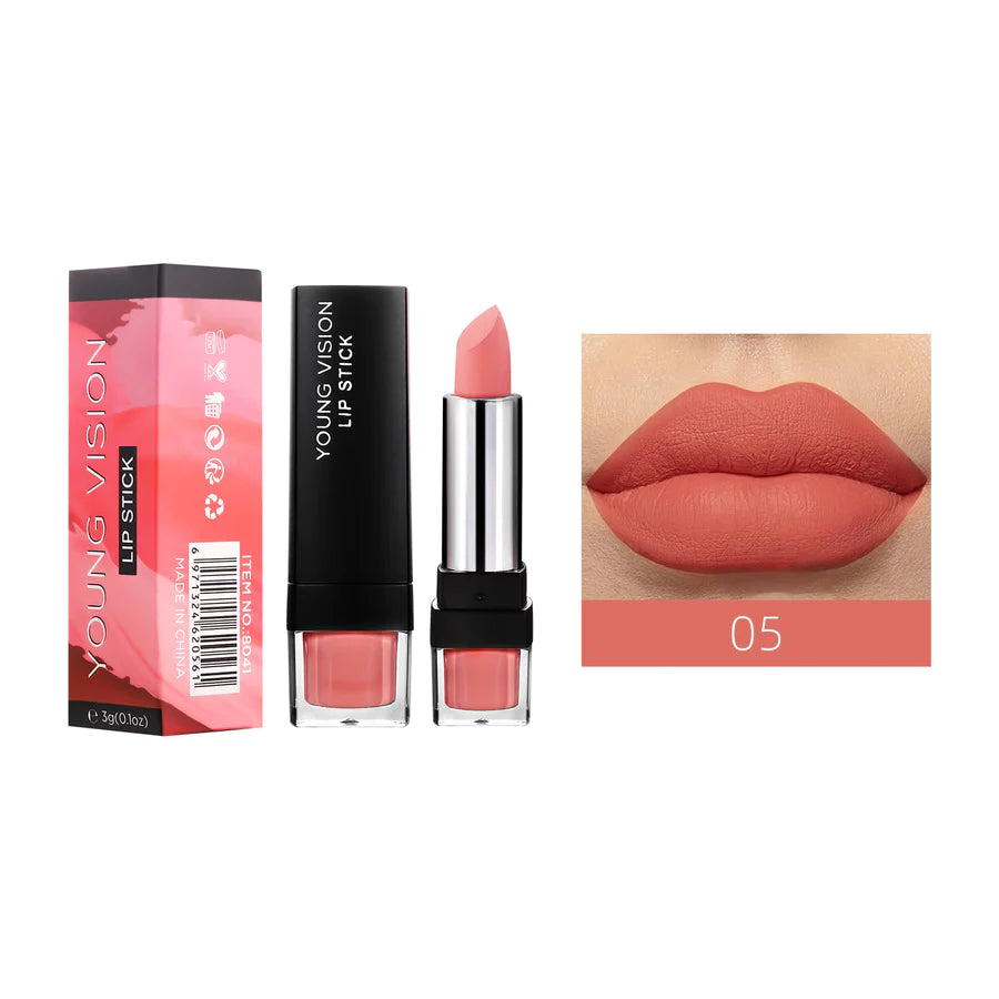 MATTE 12-COLOR SINGLE LIPSTICK NON-STICK CUP LIPSTICK