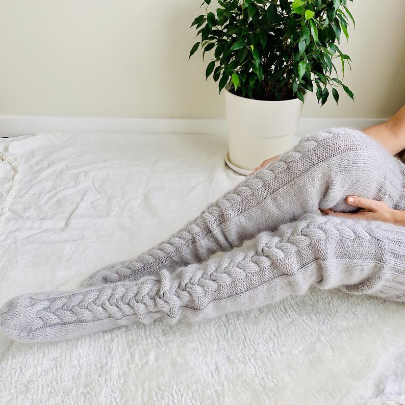 Knitted Thigh High Stockings