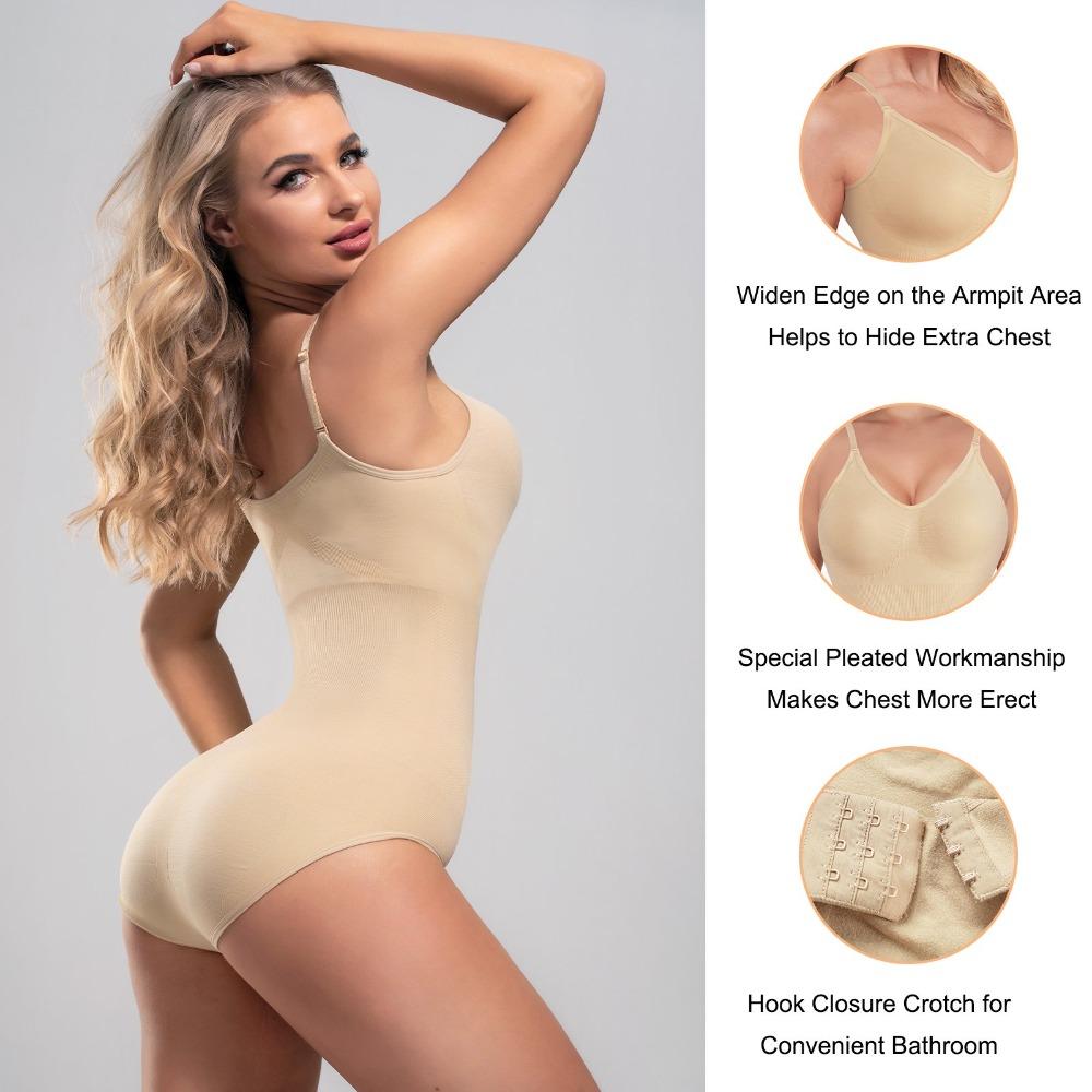 Irisnaya Spaghetti Strap Camisole Leotards Bodycon Jumpsuit