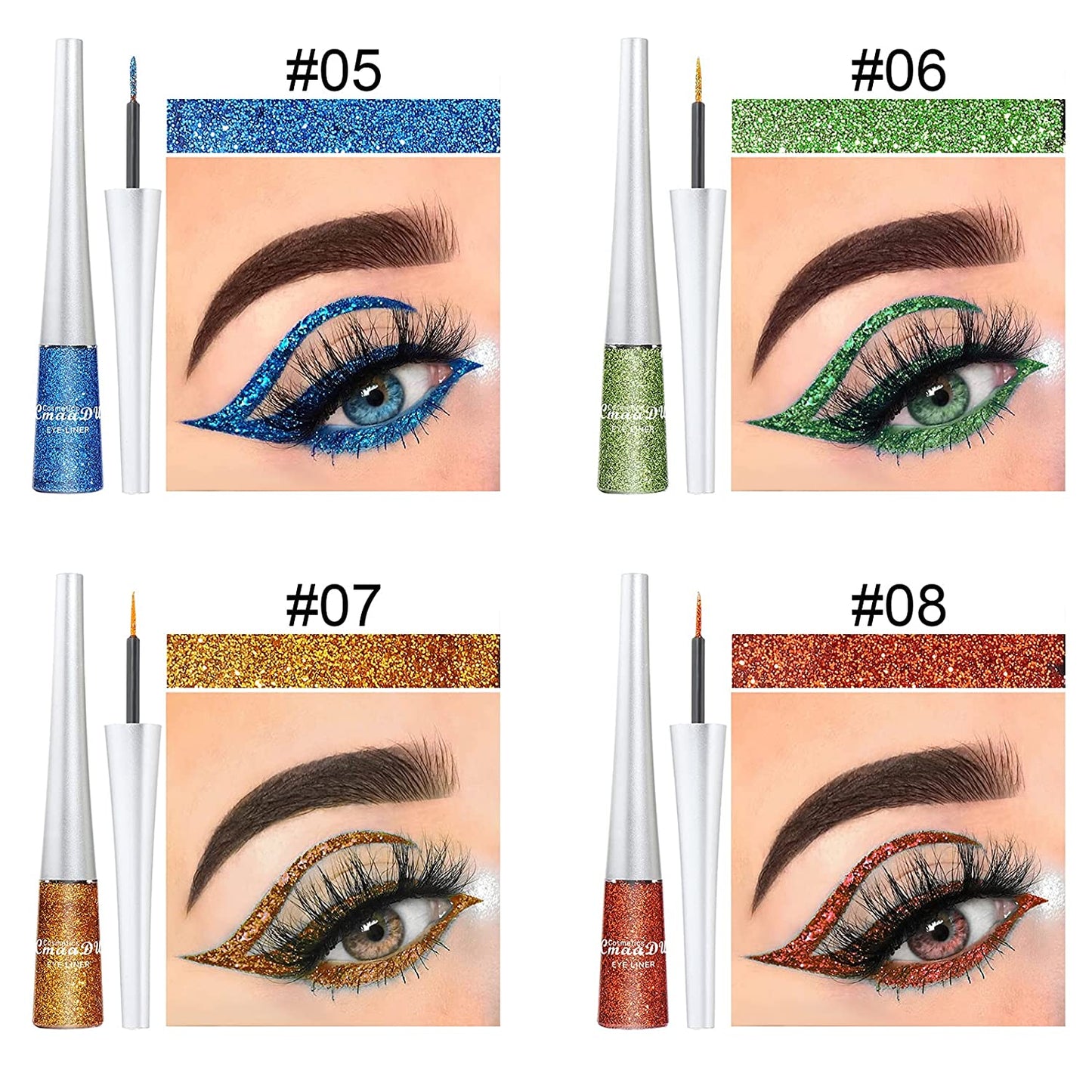 16 Colors Liquid Glitter Eyeliner