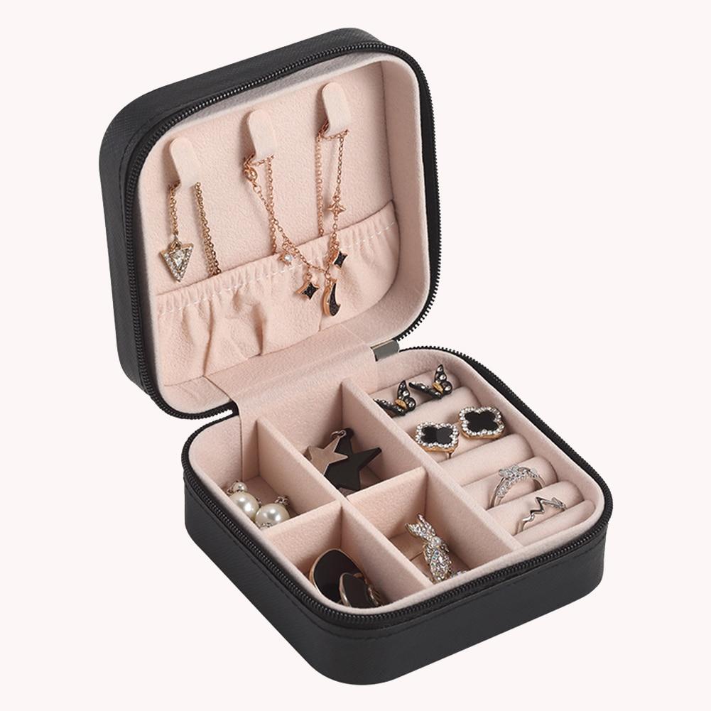 Small Portable Travel Jewelry Organizer Case