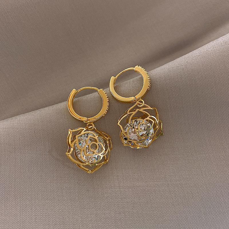 Fantasy Rose Fairy Earrings