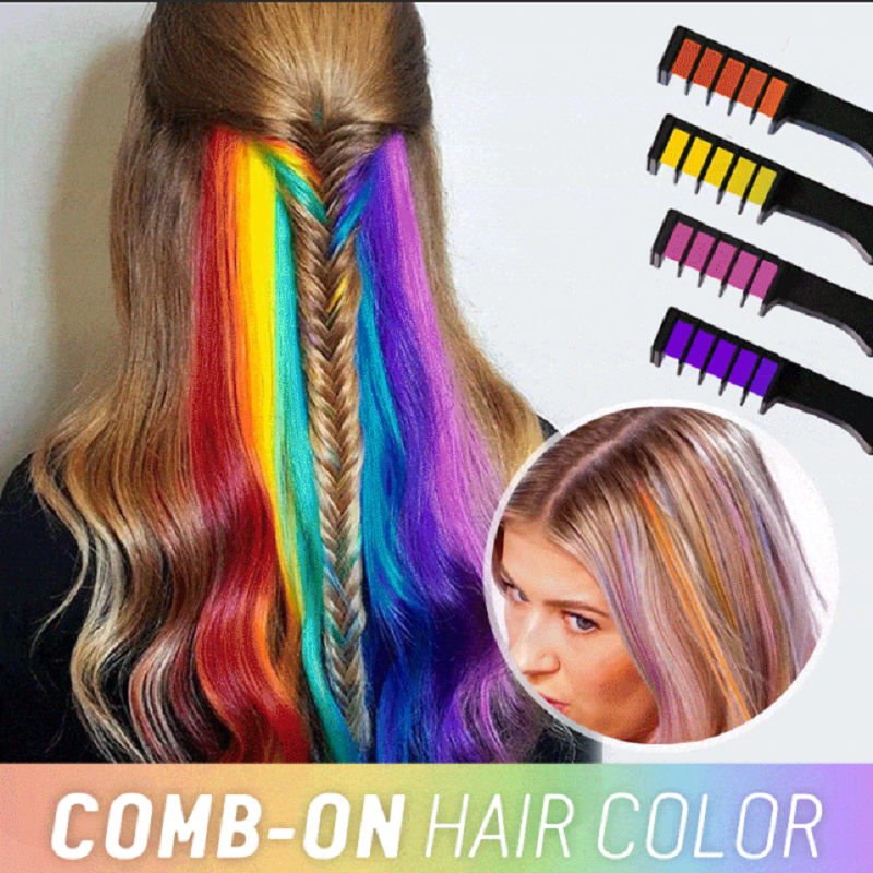 Disposable color hair dye comb