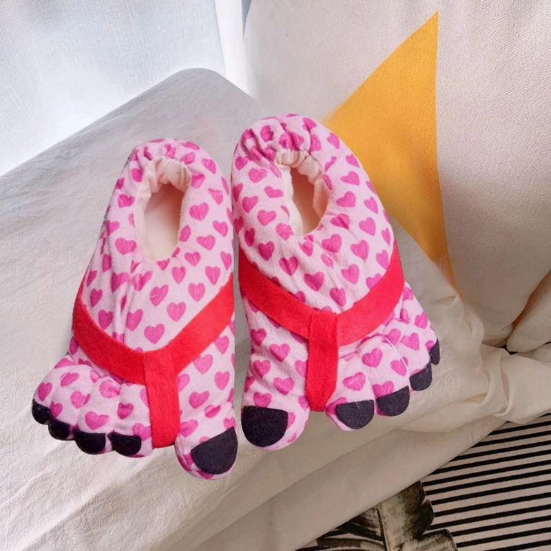 Indoor Funny Big Foot Cotton Shoes