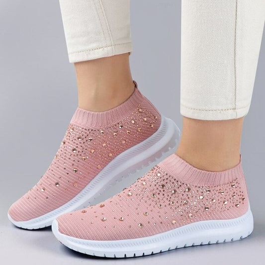 Womens Rhinestone Sports shoes Mesh shoes