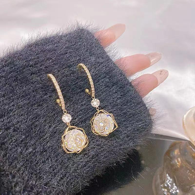 Fantasy Rose Fairy Earrings