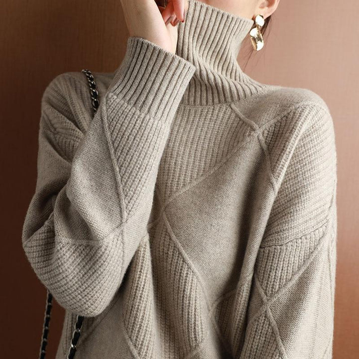 Women Oversize Cashmere Womens Turtleneck